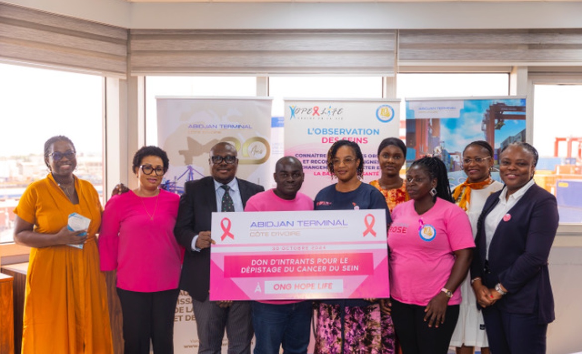 Abidjan Terminal renouvelle son engagement pour le dépistage précoce du cancer du sein en Côte d'Ivoire